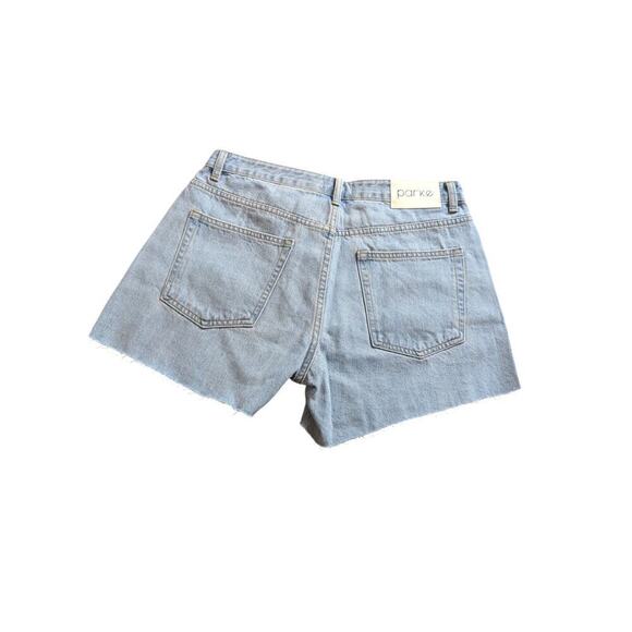 New Parke Light Wash Baggy Denim Shorts Size 29 Cut Offs - Picture 4 of 9